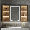 1000mm White Wall-mounted LED Bathroom Medicine Cabinet Vanity Mirror with Storage