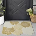 Morden Brown Flowers Novelty Mat Non-slip Entryway Rug 2' x 3'