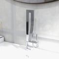 Single Handle Single Hole Bathroom Sink Faucet with Waterfall Spout in Chrome Brass