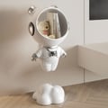 Astronaut Resin Figurine Gold Floating Side Table with Storage