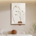 3D Abstract 27.6" Japandi Wall Art Sculpture Decor With Shelf & Vase Living Room Bedroom