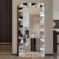 800mm x 1600mm Oversized Glam Rectangle Full Length Floor Mirror Silver Glass Frame