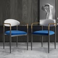 Otrast Series Set of 2 Modern Dining Chairs Upholstered in White and Blue