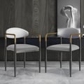 Otrast Series Set of 4 Modern Dining Chairs Upholstered in White and Gray