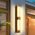 31" Gold LED Outdoor Wall Lighting Modern Waterproof IP65 Outside Wall Sconce for House