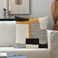 18'' x 18'' Boho Woven Textured  Decorative Throw Pillow Cover Velvet Cushion Protector