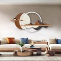 3D Abstract Mountain Wall Decor Modern Geometric Round Painting Art Living Room Bedroom