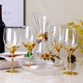 5-Piece Red Wine Glass Set Exquisite Vintage Decanter 
