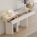 Humply 48" Modern Faux Leather Console Table with Storage Entryway Table