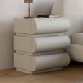 Humply Leather 3-Drawer Smart Nightstand Set of 2