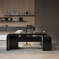 Chicent Modern Black L-shaped Executive Desk with Ample Storage Left Hand (70.9'')