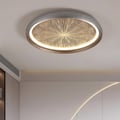 Creative Silver LED Flush Ceiling Light with Brilliant Firework Dimmable&Remote Control