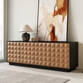 1800mm Modern Black & Natural Tall TV Stand with Storage