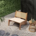 Boho Style Outdoor Aluminium Alloy  & PE Rattan Patio Chair with Removable Cushion
