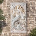 37" Large Outdoor Mermaid Wall Decor Resin Garden Wall Hanging Sculpture Decor Art