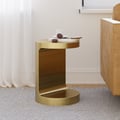 C Shaped Side Table Gold Cocktail Table