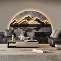49.2" Modern Abstract LED Lighting Wall Decorative Painting Living Room Decorative