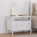 Stria 30" Wide Smart Nightstand with 2 Drawers & Charging Station Set of 2