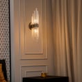 Morden Minimalist Irregular Water Ripple Glass Copper Wall Sconce