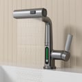 LED Digital Display Pull-Out Kitchen Faucet with Pull Out Sprayer