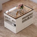 47"W Dresser Walk in Closet Island  with Jewelry Storage LED Light