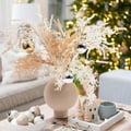 Christmas Rime Artifical Flower in Vase with Decorative Balls 