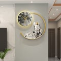 20.5" Modern Astronaut Metal Acrylic Round Wall Clock with LED Lights