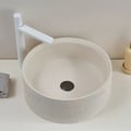 15.9" Stone Resin Janpadi Round Vessel Sink Modern Art Sink 