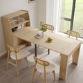 Modern Extendable Dining Table & 4 Upholstered Dining Chairs Set Ash Wood Side Chair