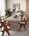 Dining Table 71" Farmhouse Dining Table Gray with 6 Chairs