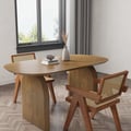 1500mm Walnut Dining Table & 2 Dining Chairs Set