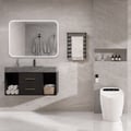 900mm Floating Bathroom Vanity & Standard Toilet One-Piece Smart Toilet Floor Outlet