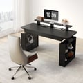 59" Modern Black Multifunctional Standing Adjustable Office Desk