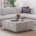 900mm Square Concrete Veneer Block Coffee Table with 4 Drawers