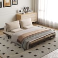 79" Linen Convertible Futon Sofa Bed 3-Seater