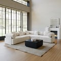 Serene 110" 5-Piece Modular Boucle L-Shaped Sectional Sofa