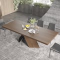 79''-95'' Farmhouse Extendable Walnut Dining Table Seats 6-10