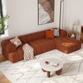 Nimbus 3000mm 3-Piece Channel Boucle Sectional Sofa with Chaise