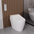 Hynova AX6 Automatic Smart Bidet Toilet with Deodorizing Function White & Gold 1.28 GPF