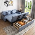 83" Leath-Aire Sleeper Sofa 3-Seater with USB Port