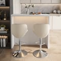 42" Modern Sintered Stone Bar Table White Seats 2 People