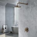 Brewst Round Rain Showerhead Only Wall Mount Shower System in Antique Brass Solid Brass