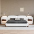 Curva 180cm*200cm Boucle Bed with Headboard & Charging Trays