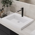 23"Rectangular Concrete white Drop-in Bathroom Sink