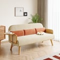Linen Sofa Bed with Tray