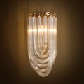Modern Luxury Tiered Clear Glass1-Light Gold & Brass Wall Lighting