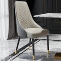Diamic Series Set of 6 Modern Faux Leather Dining Chairs with Upholstery Gray