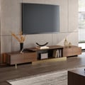 Mordelle Extendable Walnut TV Stand with Storage(63"-95")