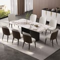 63"-78.7" Modern Extendable Sintered Stone Dining Table Seats 6-8 People