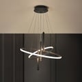 5-Light Chandelier LED Black Ovated with 3 Color Modes Remote Control
